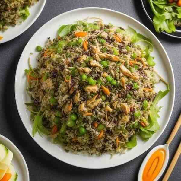 Салат из дикого риса с курицей